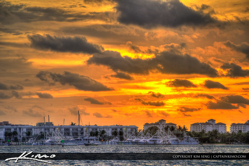 Sunrise-Over-Singer-Island-at-Palm-Beach-Shores-Marina by Captain Kimo