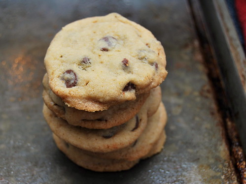 Soft Chocolate Chip Cookies - stacked-001