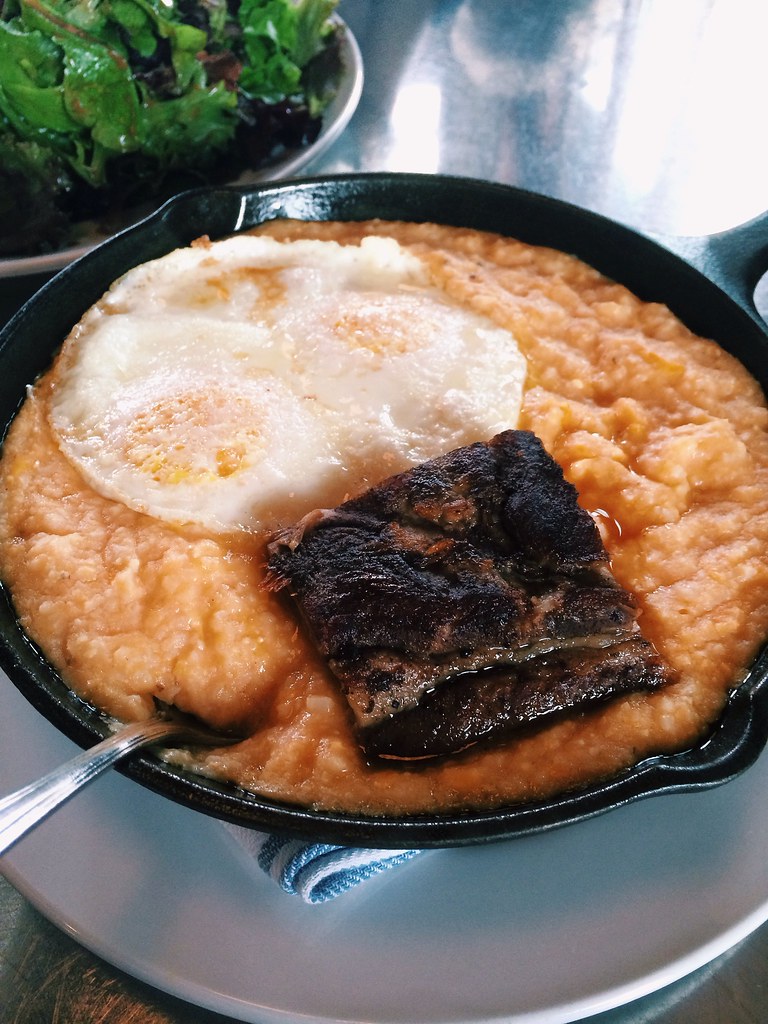 grits and pork belly