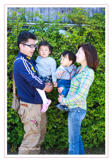 家族写真　子供写真　キッズフォト　屋外撮影　愛知県江南市　