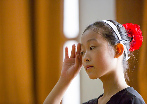North Korean Young Dancer In Mangyongdae Schoolchildren's Palace, Pyongyang, North Korea