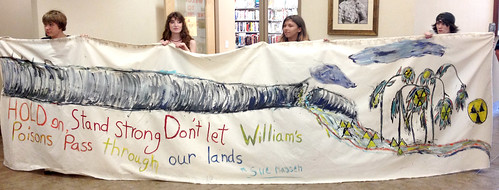 students with banner