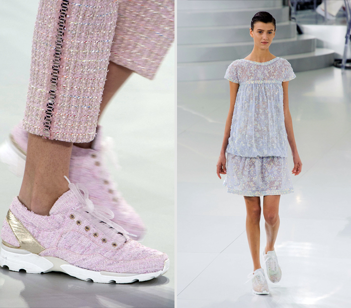 trend report barbara crespo sneakers trends fashion blogger outfits designers chanel karl lagerfeld haute couture 2014 collections