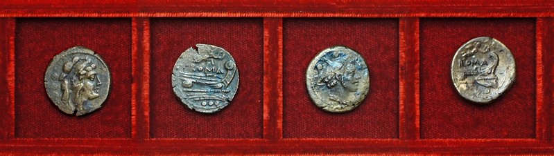 RRC 061 Victory quadrans, sextans, Ahala collection, coins of the Roman Republic