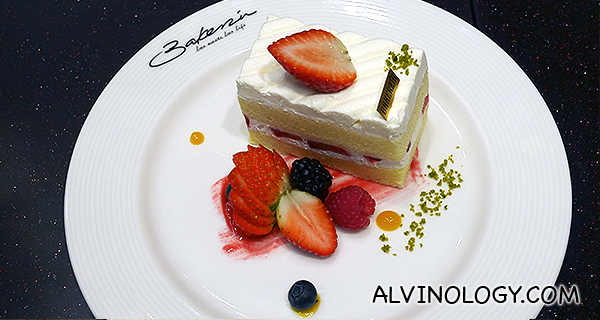 Strawberry Shortcake (S$8.80) - Bakerzin's signature dessert made with Japanese flour for a moist, fluffy and airy cake. Layered with freshly-whipped cream and plume strawberries. 
