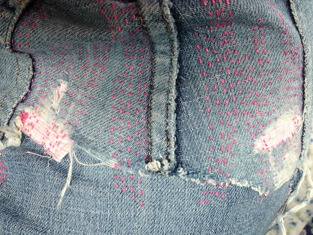 Jeans Skirt Stitches 3