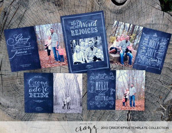 2013 chalk-style template collection for photographers