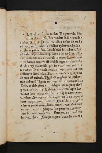 Variant reading and deleted inscription in Bernardus Silvestris: Epistola de gubernatione rei familiaris