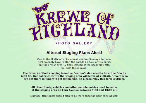 Rain plan, Krewe of Highland parade by trudeau