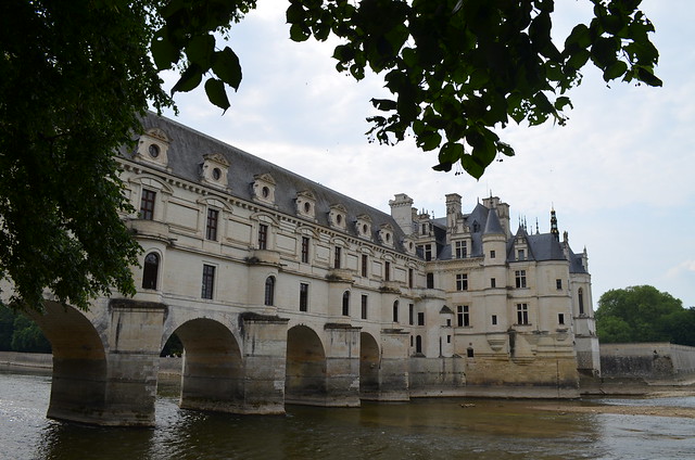 Chateau de Chenonceau as bridge over river
