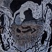 芭梅菈‧埃米亞 映像reflex‧木刻版印於中國錦緞woodcut on Chinese brocade‧60 x 72 cm ‧2012