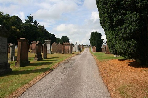 Dalbeattie Cemetery interior Road by midgefrazel