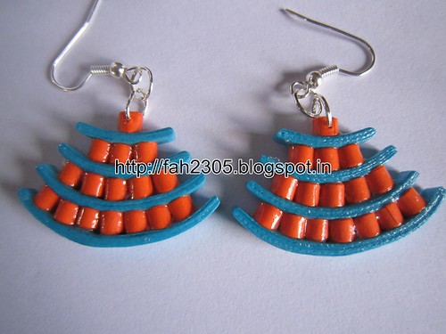 Handmade Jewelry - Paper Quilling Egyptian Style Earrings (6) by fah2305