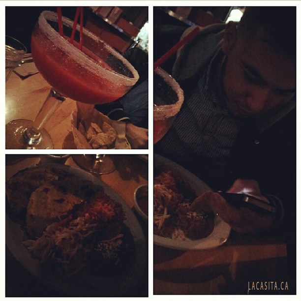 A couple that instagrams together stays together hahaha @lexiricosuave #lacasitamexicana #datenight #supermargarita #lovehim