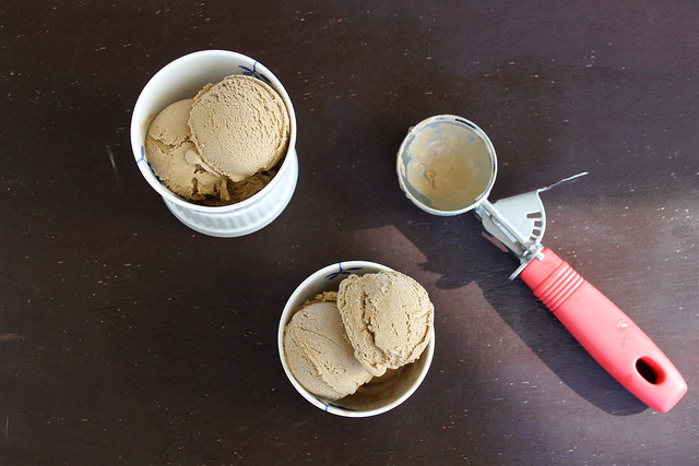 vegan & gluten free Spicy Gingerbread Ice Cream from above