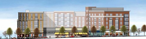 elevation of north parcel facing Wisconsin Avenue (courtesy of H&R Retail)