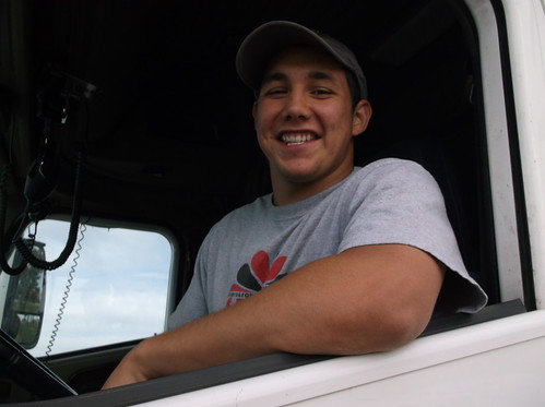 Jose driving truck