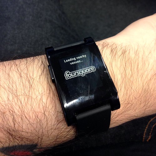 using foursquare on a pebble