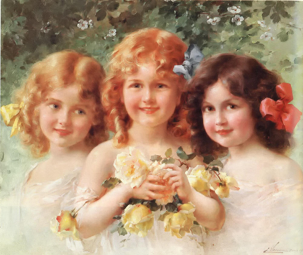 Three Sisters by Emile Vernon - 1912