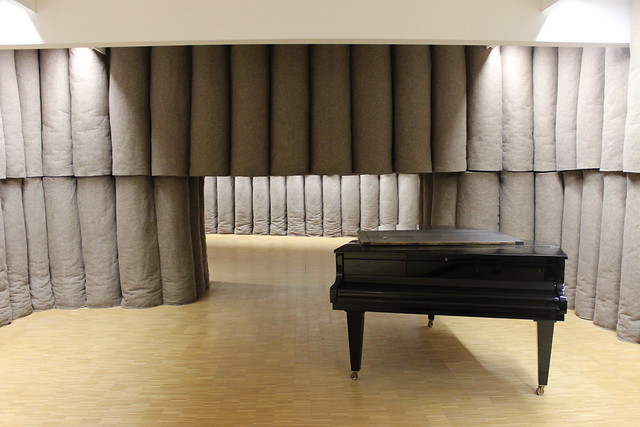 Insulated room with unplayed piano