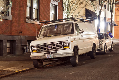 White Ford Van by Curtis Gregory Perry