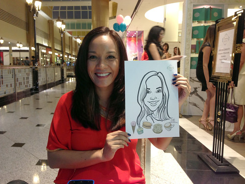 caricature live sketching for Francisca
