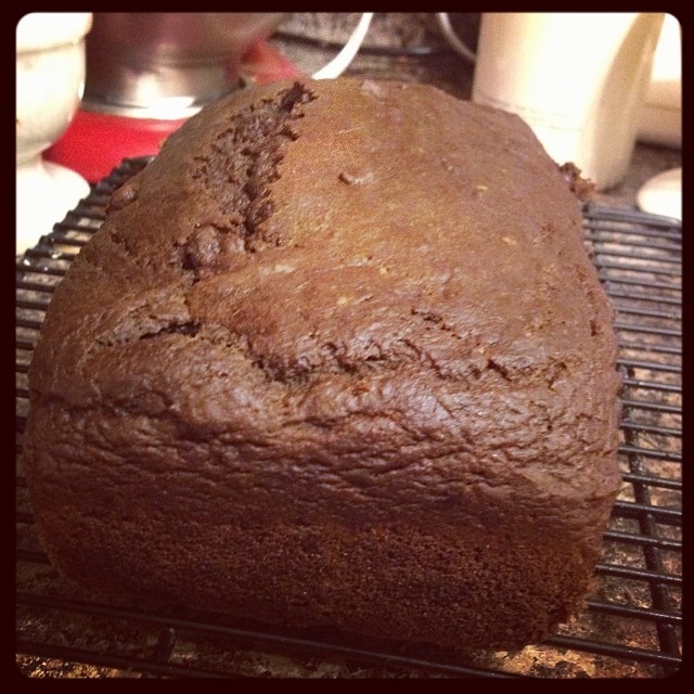 Amazingly delicious pumpkin chocolate loaf. Because I'll make anything pumpkin, anything @isachandra says.  #whatveganseat