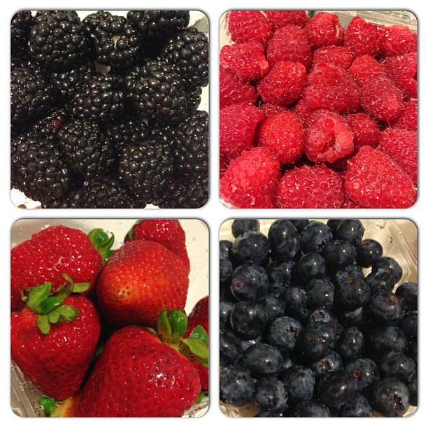 My favorite is the organic blackberries. They're so sweet. Love this kind of guilt-free (almost) midnight snack. #health #healthy #fitness #fruit #organic #berries #blackberries #blueberries #strawberries #raspberries #summer