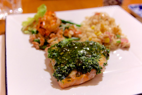 Pesto Salmon at Chop Wok and Talk Cooking Class