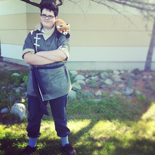 Adam as Bolin from Legend of Korra, costume made by my husband. #portcon #geek
