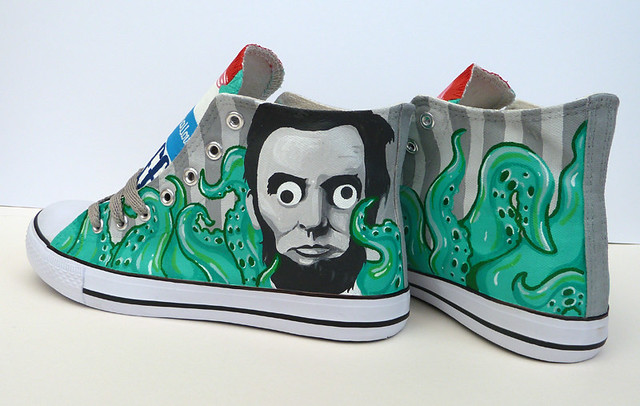 Fluff, Tentacles, and Lincoln With Googly Eyes Custom Sneakers by PonyChops