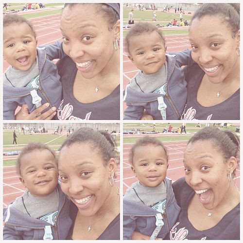 Looking all kind of crazy.....but whatever....he's cute! #hickstwins #1sttrackmeet #latergram