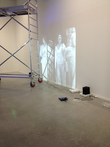 'Hole in Space' by Kit Galloway & Sherrie Rabinowitz being set up at @lapanace