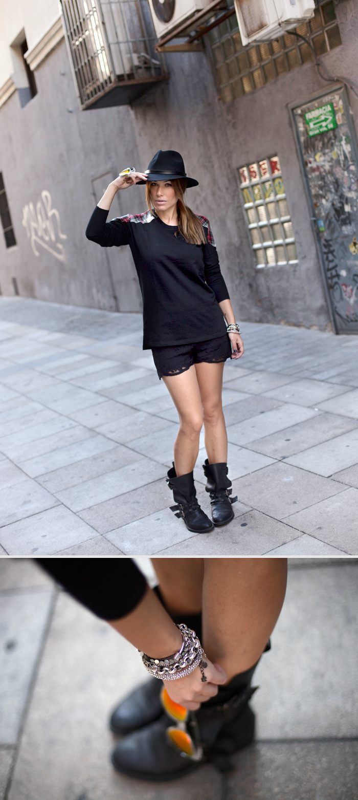 street style barbara crespo front row shop top hat outfit madrid