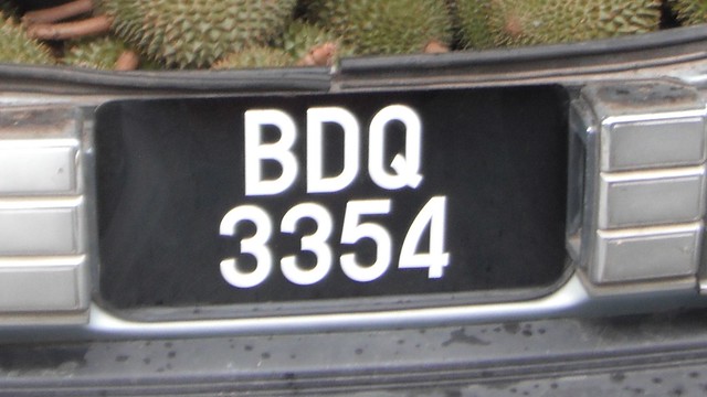 A license plate from Malaysia. It’s quite interesting that there has to be two lines.