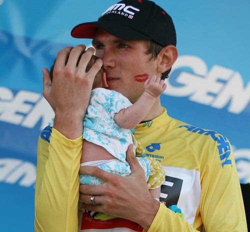 Tejay Van Garderen and his baby