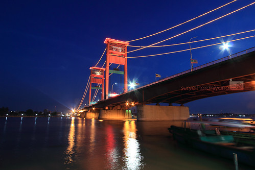 Jembatan Ampera Palembang Saat Petang