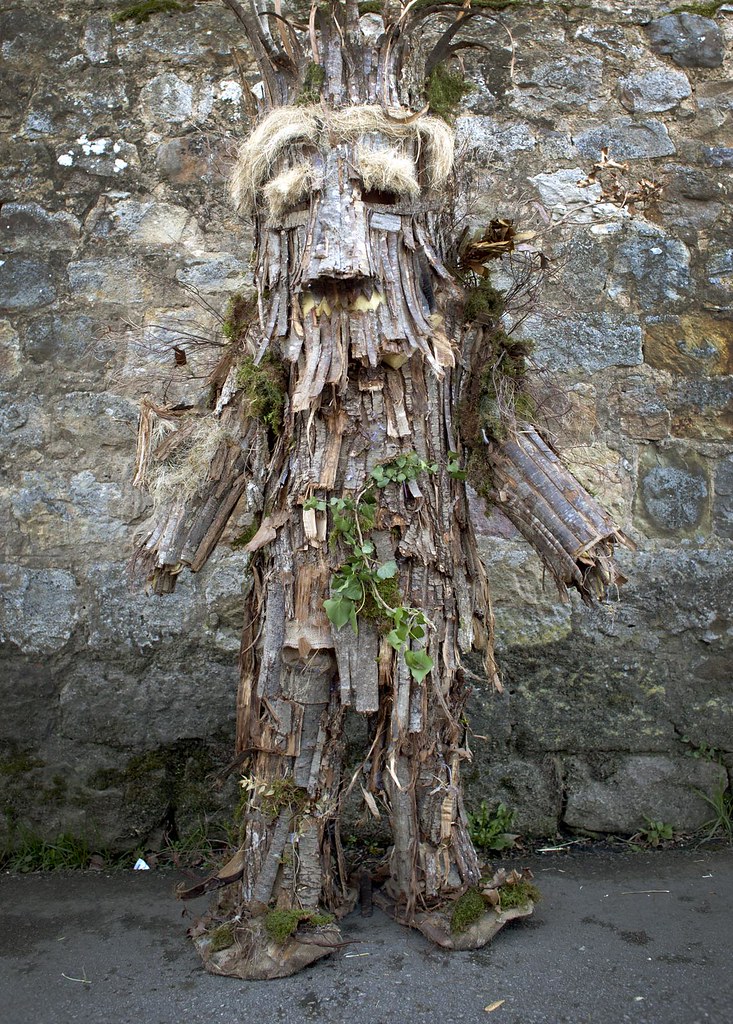 Máscara de árbol, fiesta de la Vijanera de Silió, Cantábria.