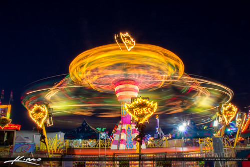South Florida Fair Nighttime Spinning Ride by Captain Kimo