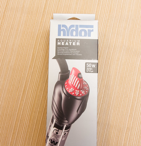 Hydor Theo 50w Aquarium Heater Packaging