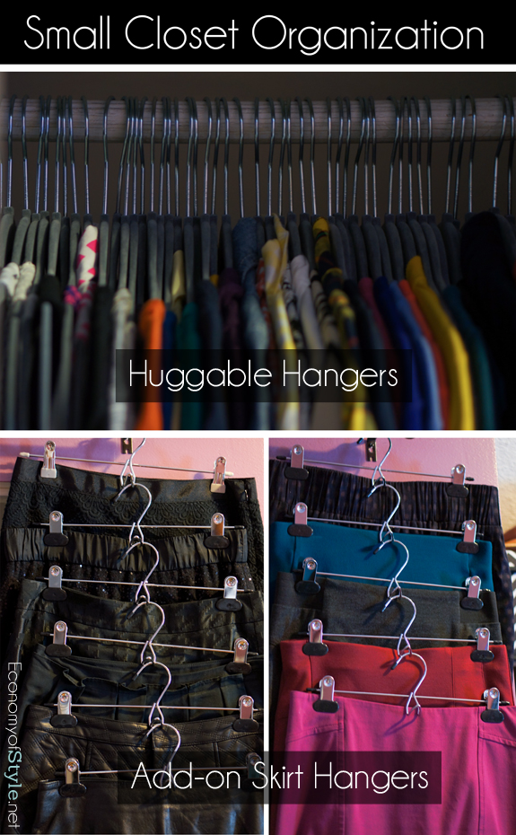 Small closet organization, Add-on skirt-pant hangers