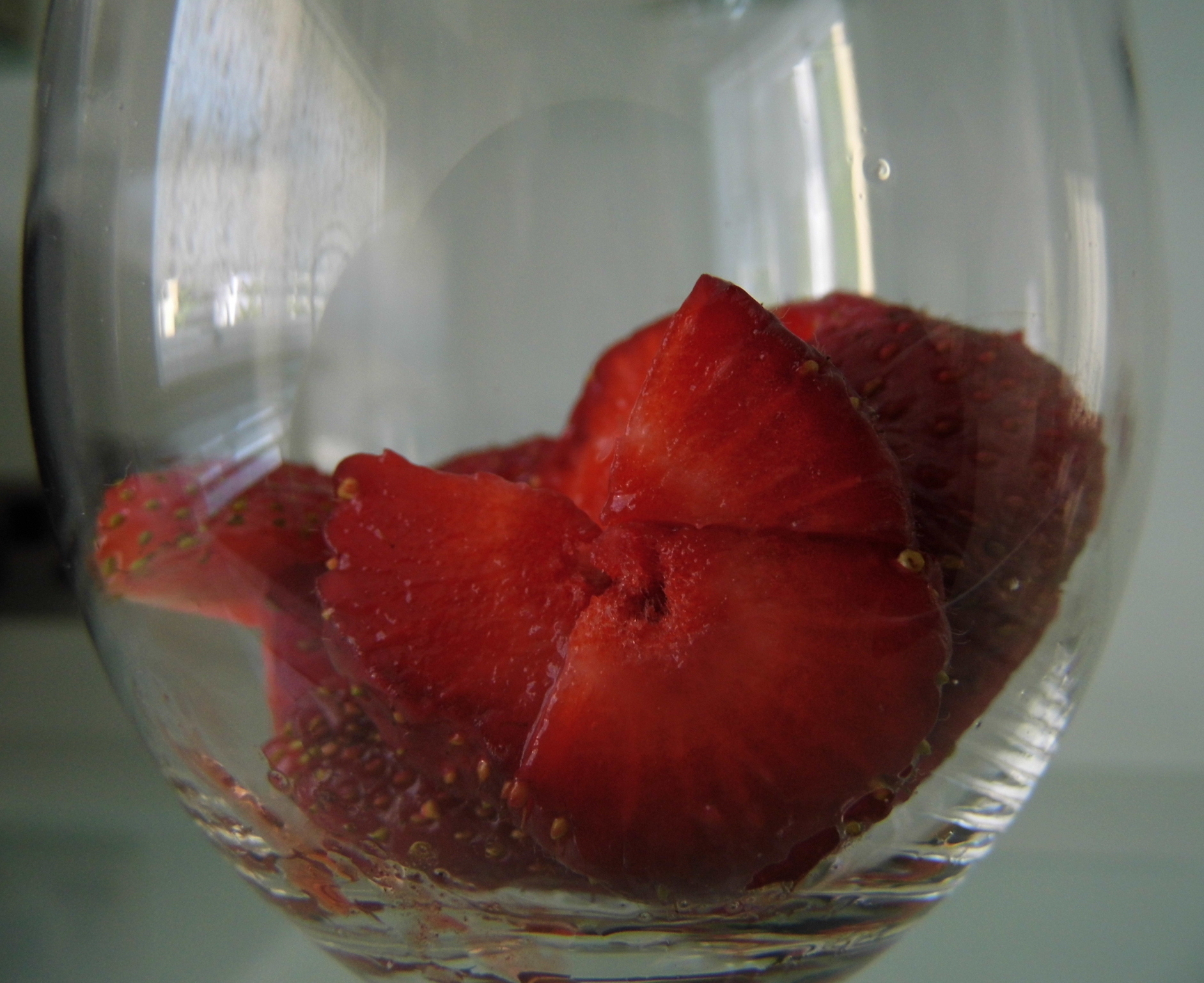 Strawberries in glass