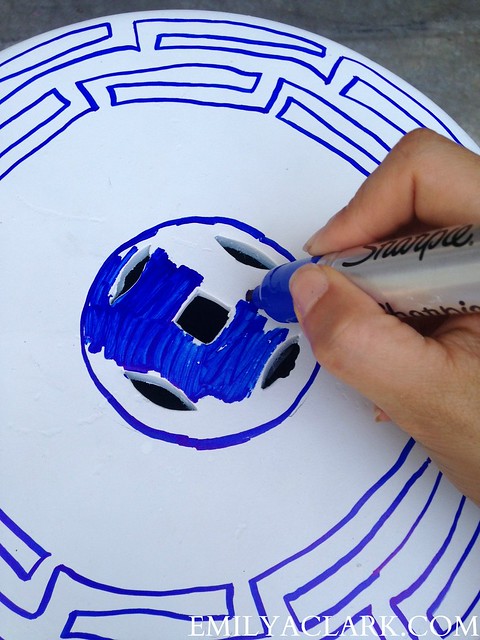 Blue and white design Chinese garden stool