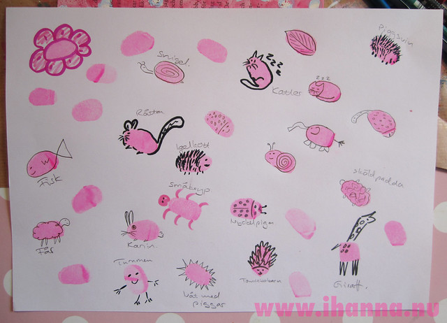 Craft-a-doodle: Tina's Finger Stamp Creatures