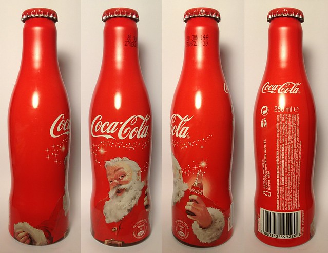 Coca Cola Christmas France 2013 Coke aluminium bottle