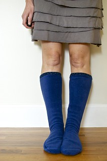fleece knee high socks