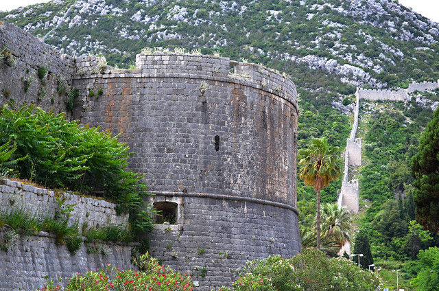 Fortress wall, Ston, Peljesac, Croatia
