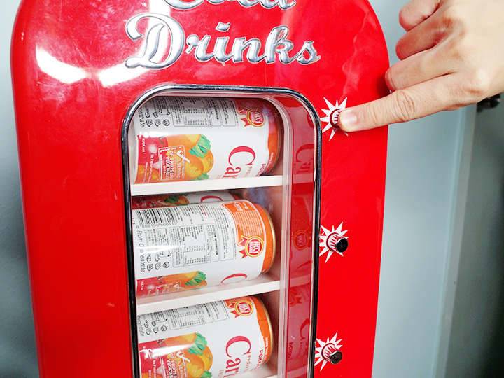 mini dispenser fridge button