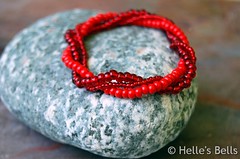 Mixed Red Seed Bead Bracelet