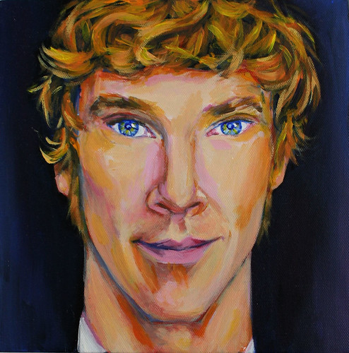 Benedict Cumberbatch Acrylic Painting by GezuntehMoid